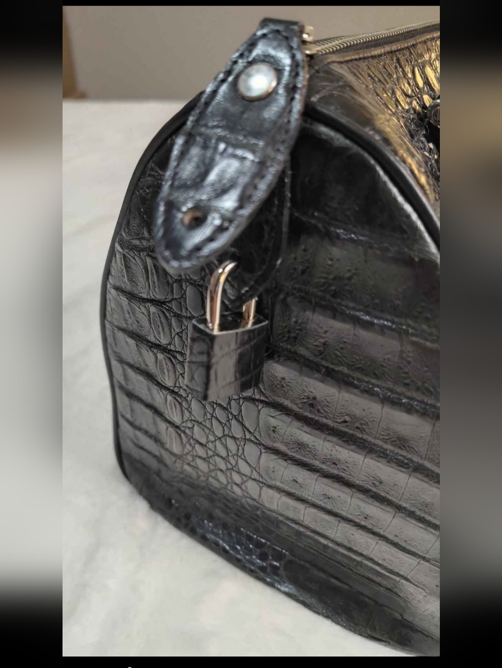 Genuine Crocodile Satchel Bag - Picture 2 of 11